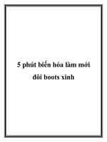 5 phút biến hóa làm mới đôi boots xinh pot