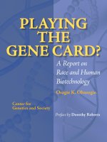 PLAYING THE GENE CARD ?