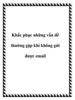 Khắc phục những vấn đề thường gặp khi không gửi được email doc