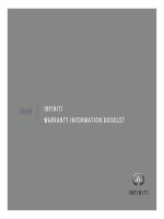 INFINITI 2008 WARRANTY INFORMATION HƯỚNG dẫn bảo HÀNH