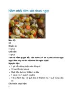 Nấm nhồi tôm xốt chua ngọt ppt