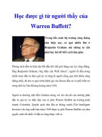 Học được gì từ người thầy của Warren Buffett? ppt