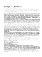 Suy nghĩ về Cho và Nhận