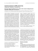 Báo cáo khoa học: Functional genomics by NMR spectroscopy Phenylacetate catabolism in Escherichia coli docx