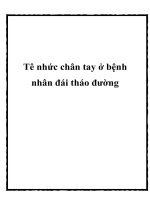 Tê nhức chân tay ở bệnh nhân đái tháo đường pdf