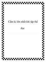 Cấm kị lớn nhất khi tập thể dục docx