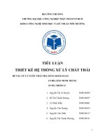 ĐỀ TÀI: XỬ LÝ NƯỚC THẢI NHÀ HÀNG KHÁCH SẠN pdf