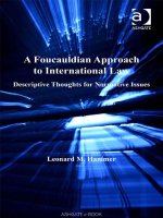 A Foucauldian Approach to International Law Descriptive Thoughts for Normative Issues pot