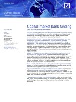 Capital market bank funding (Not such a) brave new world … docx