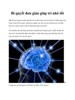 Bí quyết đơn giản giúp trí nhớ tốt doc