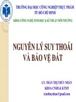 NGUYÊN LÝ SUY THOÁI VÀ BẢO VỆ ĐẤT