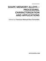 SHAPE MEMORY ALLOYS – PROCESSING, CHARACTERIZATION AND APPLICATIONS pdf