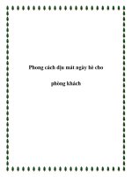 Phong cách dịu mát ngày hè cho phòng khách ppt
