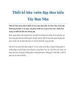 Thiết kế khu vườn đẹp theo kiểu Tây Ban Nha doc