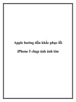 Apple hướng dẫn khắc phục lỗi iPhone 5 chụp ảnh ánh tím. docx
