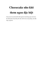 Cheesecake nho khô thơm ngon đặc biệt pot