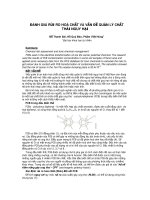 ĐÁNH GIÁ RỦI RO HOÁ CHẤT VÀ VẤN ĐỀ QUẢN LÝ CHẤT THẢI NGUY HẠI ppt