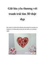 Giữ lửa yêu thương với tranh trái tim 3D thật đẹp docx