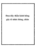 Đau dây thần kinh hông gây tê nhức hông, chân potx
