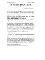 KHẢ NĂNG SẢN XUẤT 2 VỤ LÚA – 1 VỤ MÀU CỦA VÙNG ĐẤT TRỒNG LÚA NƯỚC TRỜI HUYỆN LONG PHÚ TỈNH SÓC TRĂNG pptx