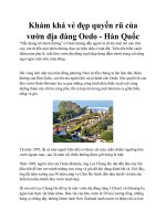 Khám khá vẻ đẹp quyến rũ của vườn địa đàng Oedo - Hàn Quốc doc