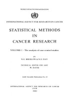 STATISTICAL METHODS IN CANCER RESEARCH ppt