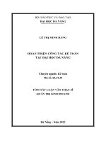 hoàn thiện công tác kế toán tại đại học đà nẵng