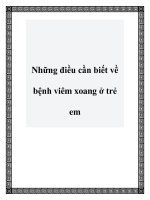 Những điều cần biết về bệnh viêm xoang ở trẻ em ppt