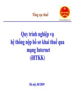 Quy trình nghiệp vụ hệ thống nộp hồ sơ khai thuế qua mạng Internet (iHTKK) pptx