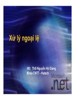 Xử lý ngoại lệ - ThS Nguyễn Hà Giang doc