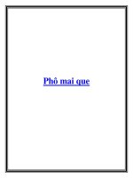 Phô mai que pdf