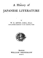 a history of japanese literature