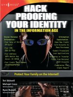 hack proofing your identity in the information age - protect your family on the internet!