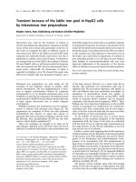 Báo cáo khoa học: Transient increase of the labile iron pool in HepG2 cells by intravenous iron preparations Brigitte Sturm, Hans Goldenberg and Barbara Scheiber-Mojdehkar doc