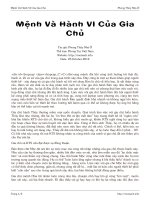 Mệnh Và Hành VI Của Gia Chủ pptx