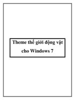 Theme thế giới động vật cho Windows 7 pdf