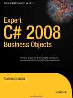 Expert C# 2008 Business Objects potx