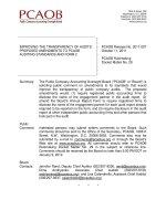 IMPROVING THE TRANSPARENCY OF AUDITS: PROPOSED AMENDMENTS TO PCAOB AUDITING STANDARDS AND FORM 2 ppt