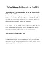 Thêm chú thích vào bảng tính trên Excel 2013 pdf
