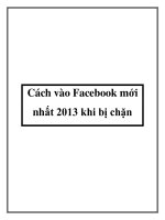 Cách vào Facebook mới nhất 2013 khi bị chặn doc