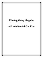 Khoảng thông tầng cho nhà có diện tích 5 x 13m potx