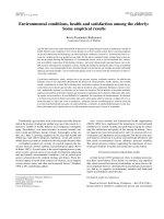 Environmental conditions, health and satisfaction among the elderly: Some empirical results potx