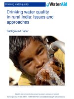 Drinking water quality in rural India: Issues and approaches docx