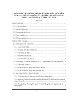 Giải pháp tiền lương nhằm giữ chân nhân viên tiềm năng tại công ty cổ phần ace book vietj nam