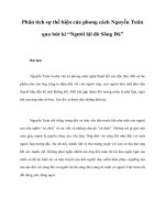 Phân tích sự thể hiện của phong cách Nguyễn Tuân qua bút kí “Người lái đò Sông Đà” pptx