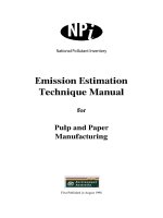 Emission Estimation Technique Manual for Pulp and Paper Manufacturing docx