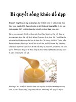 Bí quyết sống khỏe để đẹp pptx