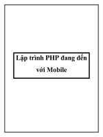 Lập trình PHP đang đến với Mobile pptx