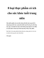 8 loại thực phẩm có ích cho sức khỏe tuổi trung niên pdf