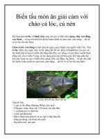 Biến tấu món ăn giải cảm với cháo cá lóc, củ nén potx